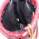 Miu Miu Matelasse Shoulder Pouch Chain Leather Red Gold Auth bs36016-20