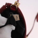 Miu Miu Matelasse Shoulder Pouch Chain Leather Red Gold Auth bs36016-12