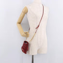 Miu Miu Matelasse Shoulder Pouch Chain Leather Red Gold Auth bs36016-21