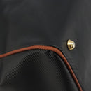 BOTTEGA VENETA Boston Bag PVC Canvas Black Gold Auth bs36018-14