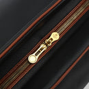 BOTTEGA VENETA Boston Bag PVC Canvas Black Gold Auth bs36018-17