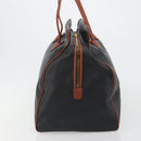 BOTTEGA VENETA Boston Bag PVC Canvas Black Gold Auth bs36018-3