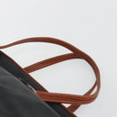 BOTTEGA VENETA Boston Bag PVC Canvas Black Gold Auth bs36018-8