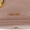 Miu Miu Hand Bag Leather 2way Pink Gold Auth bs36019A-19