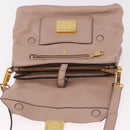Miu Miu Hand Bag Leather 2way Pink Gold Auth bs36019A-21