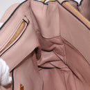 Miu Miu Hand Bag Leather 2way Pink Gold Auth bs36019A-23