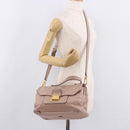 Miu Miu Hand Bag Leather 2way Pink Gold Auth bs36019A-32