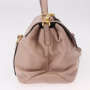 Miu Miu Hand Bag Leather 2way Pink Gold Auth bs36019A-4