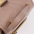 Miu Miu Hand Bag Leather 2way Pink Gold Auth bs36019A-7