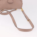 Miu Miu Hand Bag Leather 2way Pink Gold Auth bs36019A-8