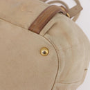 PRADA Tote Bag Leather 2way Beige Gold Auth bs36021-15