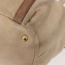 PRADA Tote Bag Leather 2way Beige Gold Auth bs36021-10