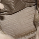 PRADA Tote Bag Leather 2way Beige Gold Auth bs36021-11