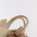 PRADA Tote Bag Leather 2way Beige Gold Auth bs36021-9