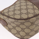 GUCCI GG Supreme Web Sherry Line Bag PVC Beige Gold 001 754 6177 Auth bs36022-15