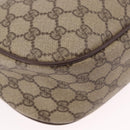 GUCCI GG Supreme Web Sherry Line Bag PVC Beige Gold 001 754 6177 Auth bs36022-17