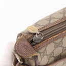 GUCCI GG Supreme Web Sherry Line Bag PVC Beige Gold 001 754 6177 Auth bs36022-9