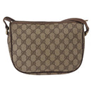 GUCCI GG Supreme Web Sherry Line Bag PVC Beige Gold 001 754 6177 Auth bs36022-2