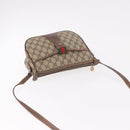 GUCCI GG Supreme Web Sherry Line Bag PVC Beige Gold 001 754 6177 Auth bs36022-7
