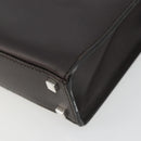 GUCCI Shoulder Bag Leather Dark Brown Silver Auth bs36023-8