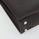 GUCCI Shoulder Bag Leather Dark Brown Silver Auth bs36023-15