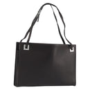 GUCCI Shoulder Bag Leather Dark Brown Silver Auth bs36023-1