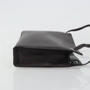 GUCCI Shoulder Bag Leather Dark Brown Silver Auth bs36023-3
