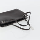 GUCCI Shoulder Bag Leather Dark Brown Silver Auth bs36023-7