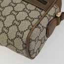 GUCCI GG Plus Supreme Shoulder Bag PVC Beige Gold Auth bs36024-15