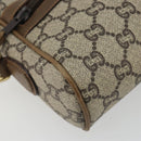 GUCCI GG Plus Supreme Shoulder Bag PVC Beige Gold Auth bs36024-16