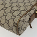 GUCCI GG Plus Supreme Shoulder Bag PVC Beige Gold Auth bs36024-17