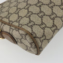 GUCCI GG Plus Supreme Shoulder Bag PVC Beige Gold Auth bs36024-18