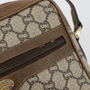 GUCCI GG Plus Supreme Shoulder Bag PVC Beige Gold Auth bs36024-9