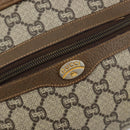 GUCCI GG Plus Supreme Shoulder Bag PVC Beige Gold Auth bs36024-19