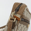 GUCCI GG Plus Supreme Shoulder Bag PVC Beige Gold Auth bs36024-20