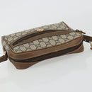GUCCI GG Plus Supreme Shoulder Bag PVC Beige Gold Auth bs36024-6