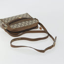 GUCCI GG Plus Supreme Shoulder Bag PVC Beige Gold Auth bs36024-7