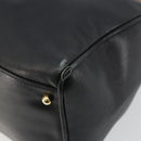 GUCCI Bamboo Hand Bag Leather Black Gold 000 122 0294 Auth bs36025-15