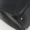 GUCCI Bamboo Hand Bag Leather Black Gold 000 122 0294 Auth bs36025-16