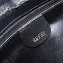 GUCCI Bamboo Hand Bag Leather Black Gold 000 122 0294 Auth bs36025-18