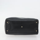 GUCCI Bamboo Hand Bag Leather Black Gold 000 122 0294 Auth bs36025-5