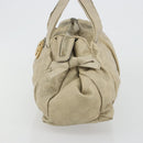 GUCCI GG Canvas Guccissima Hand Bag Leather Ivory Gold 197020 Auth bs36026-3