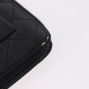 CHANEL Cambon Line Long Wallet Lamb Skin Black CC Auth bs36030-9