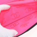 CHANEL Cambon Line Long Wallet Lamb Skin Black CC Auth bs36030-22