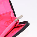 CHANEL Cambon Line Long Wallet Lamb Skin Black CC Auth bs36030-24