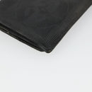 CHANEL New Travel Line Long Wallet Nylon Black Silver CC Auth bs36031-11