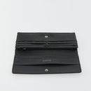 CHANEL New Travel Line Long Wallet Nylon Black Silver CC Auth bs36031-12