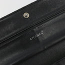 CHANEL New Travel Line Long Wallet Nylon Black Silver CC Auth bs36031-13