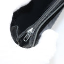 CHANEL New Travel Line Long Wallet Nylon Black Silver CC Auth bs36031-16