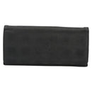 CHANEL New Travel Line Long Wallet Nylon Black Silver CC Auth bs36031-2